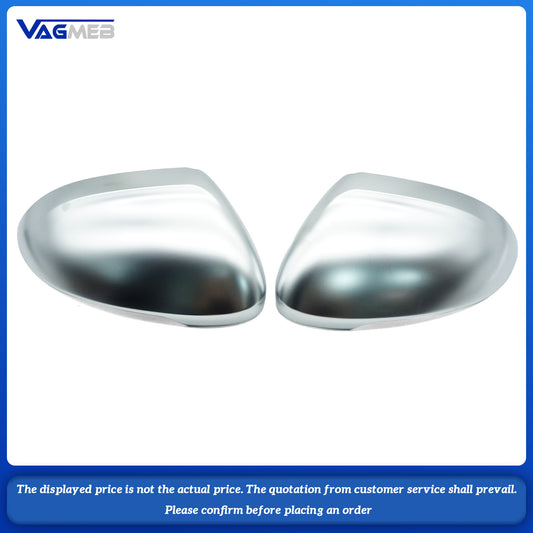 1Pair Matte Chrome Rearview Side Mirror Cover House Cap Shell Lid For VW Passat B8