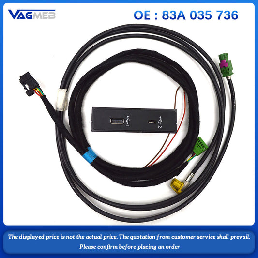 For Audi Q3 RSQ3 FY CarPlay Android auto USB BInterface Dual - Type - C interface 83A 035 736