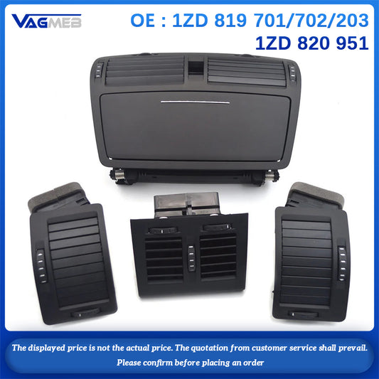 For Skoda Octavia 2004-2013 Car Instrument Panel Air Conditioning Outlet Vent 1ZD819701 1ZD819702 1ZD819203 1ZD820951