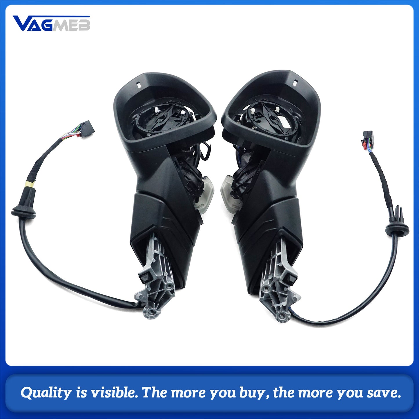 For VW Passat B8 Side Mirror Rear View Electric Folding Mirror UPGRADE KIT(VW Logo Puddle Light with Memory Feature)