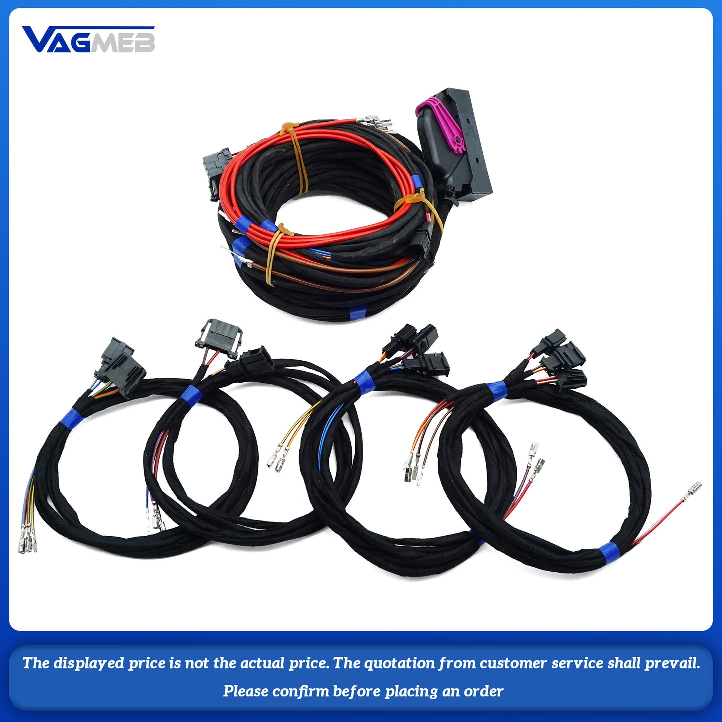 For VW Passat B8  Dynaudio Sound System Acoustics Install Wire Cable Harness