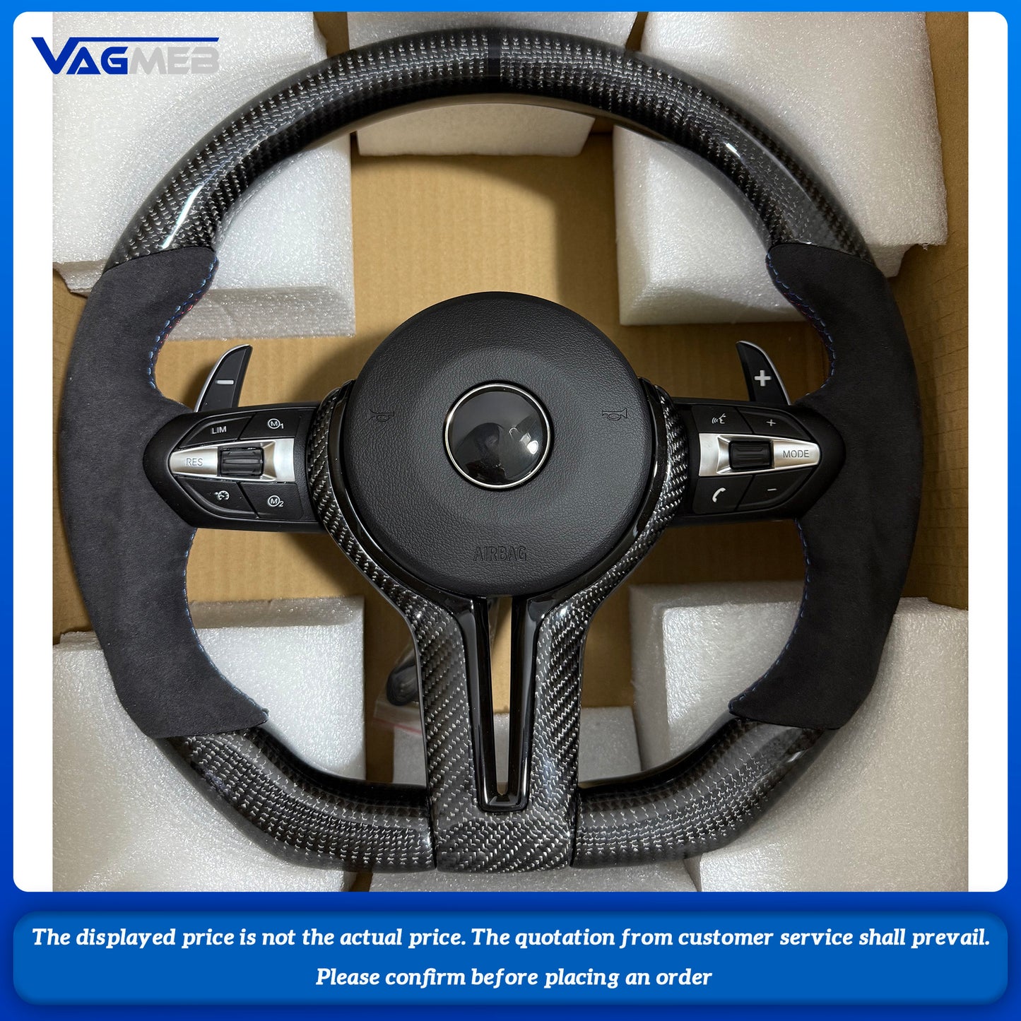 Carbon Fiber Steering Wheel For BMW M2 F87 M3 328M M5 F10 F12 M6 F06 F07 F30 F31 F01 F02 F20 F21 F22 F23 F32 F33 1 3 5 7 Series