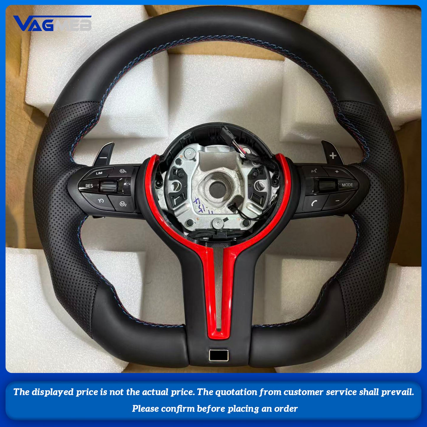 Leather Car Steering Wheel For BMW M M3 M4 M5 M6 F10 F30 F20 F31 F32 F33 F35 F36 F06 F12 F13 F15 F16 F25 F34 F80 Car Accessories