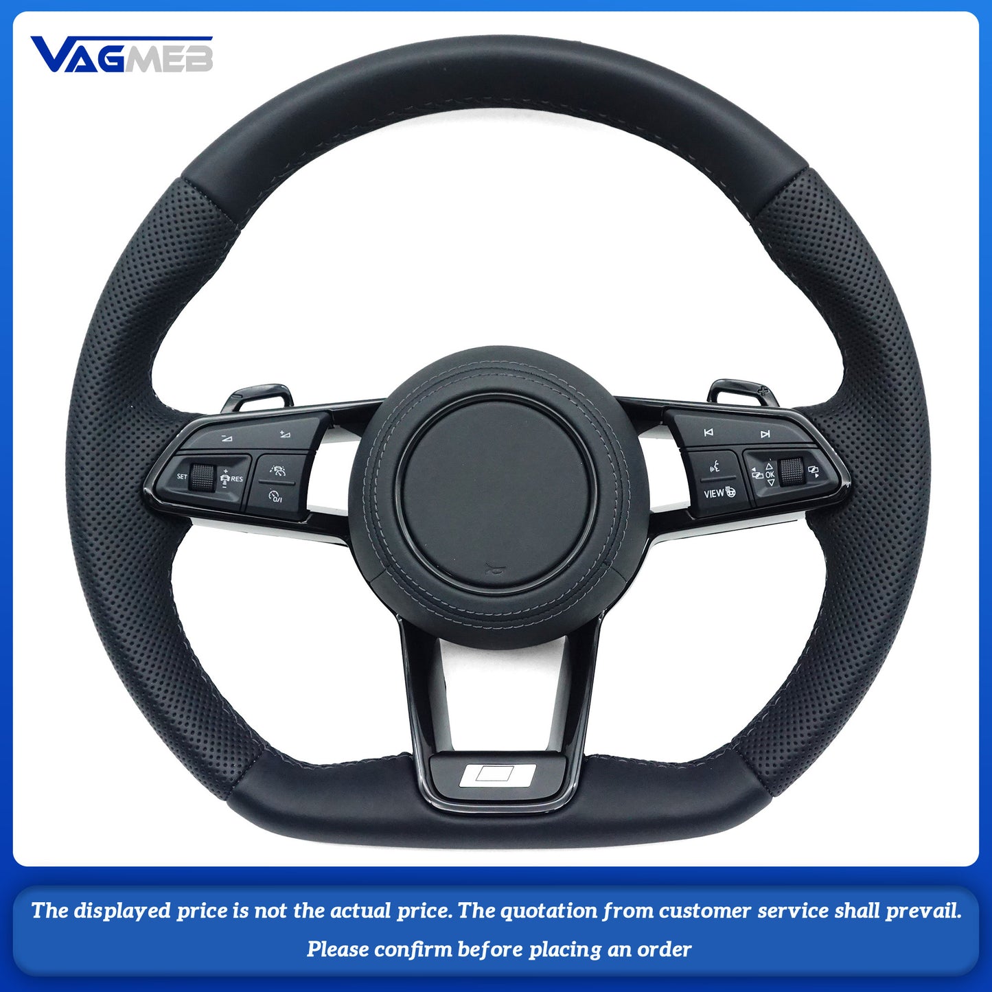 Car Steering Wheel Custom Made Leather For VW TT