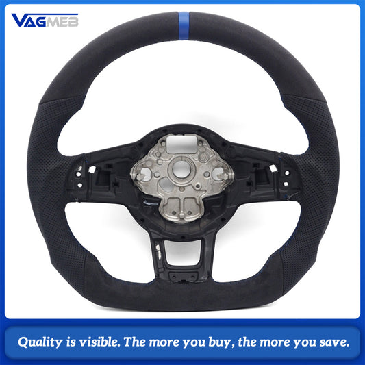 Leather steering wheel suitable for VW Golf MK7 7.5 GTI GTD GTE R Polo GTI Tiguan MK2 Passat B8 Sport steering wheel