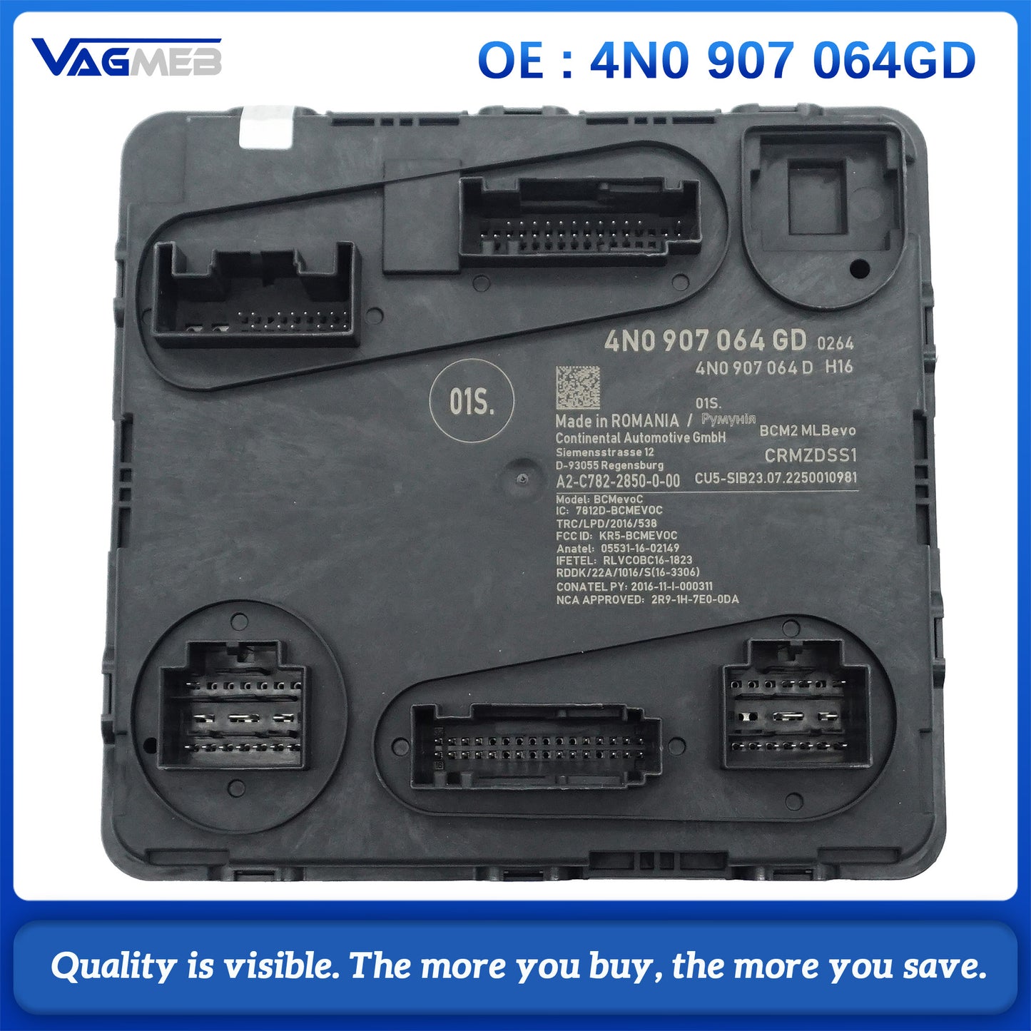 4N0 Keyless Entry Control Module 4N0 907 064 GD for Audi A7 Master Control Module Keyless entry 064 4N0 907 064 GD