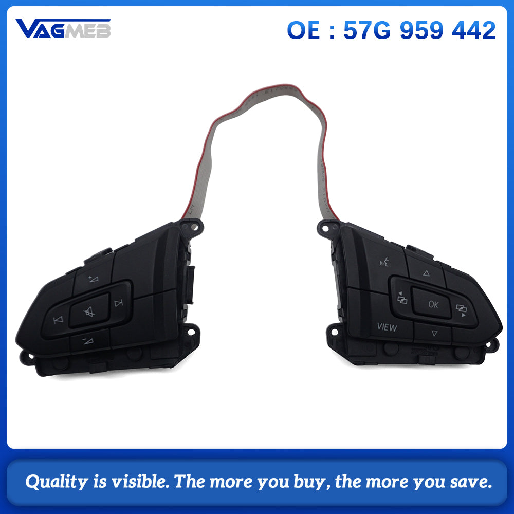 Car Steering Wheel Physical Multi-function Button Switch Replacement Part 57G959442 For Volkswagen Golf 8 MK8
