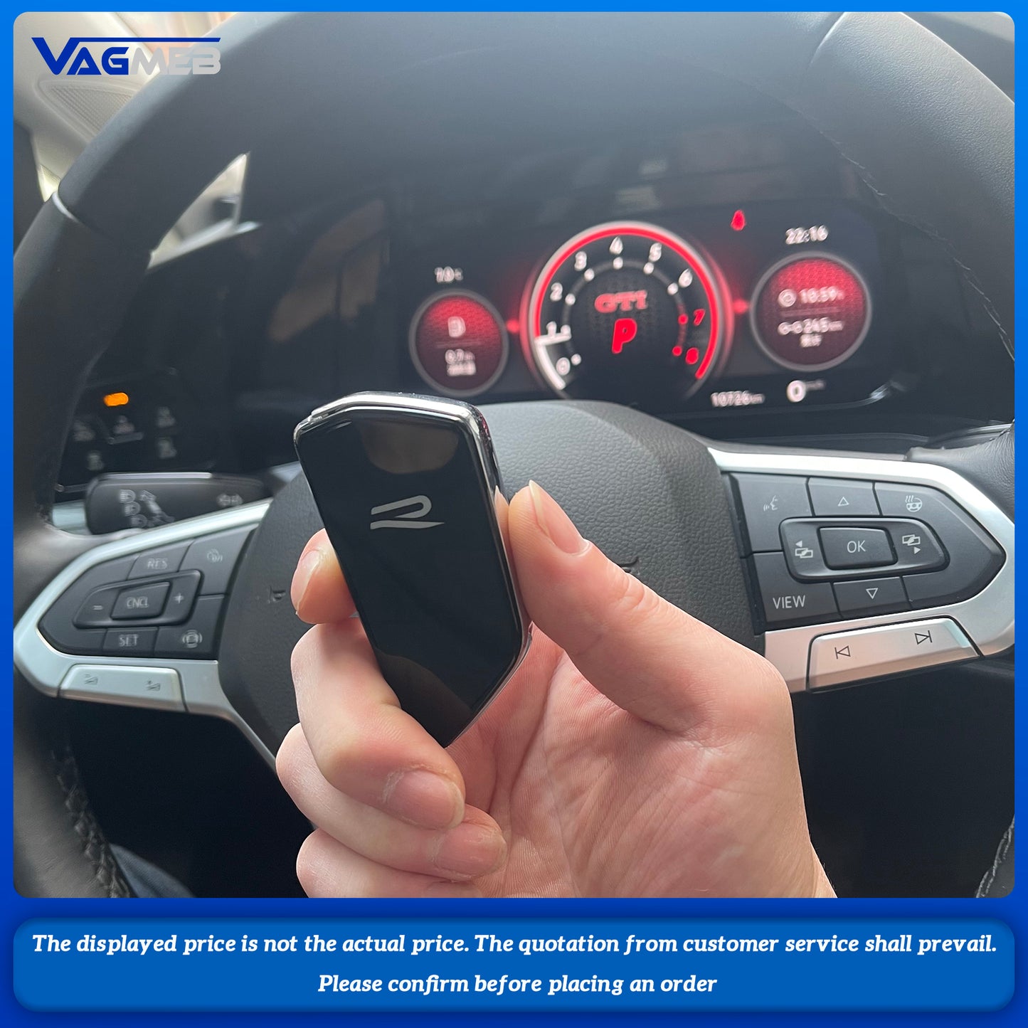For VW Golf mk8 Golf 8 R Rline ID4 ID6 Octavia Pro New Key Cover Car Key Decoration Cover Plug and Play
