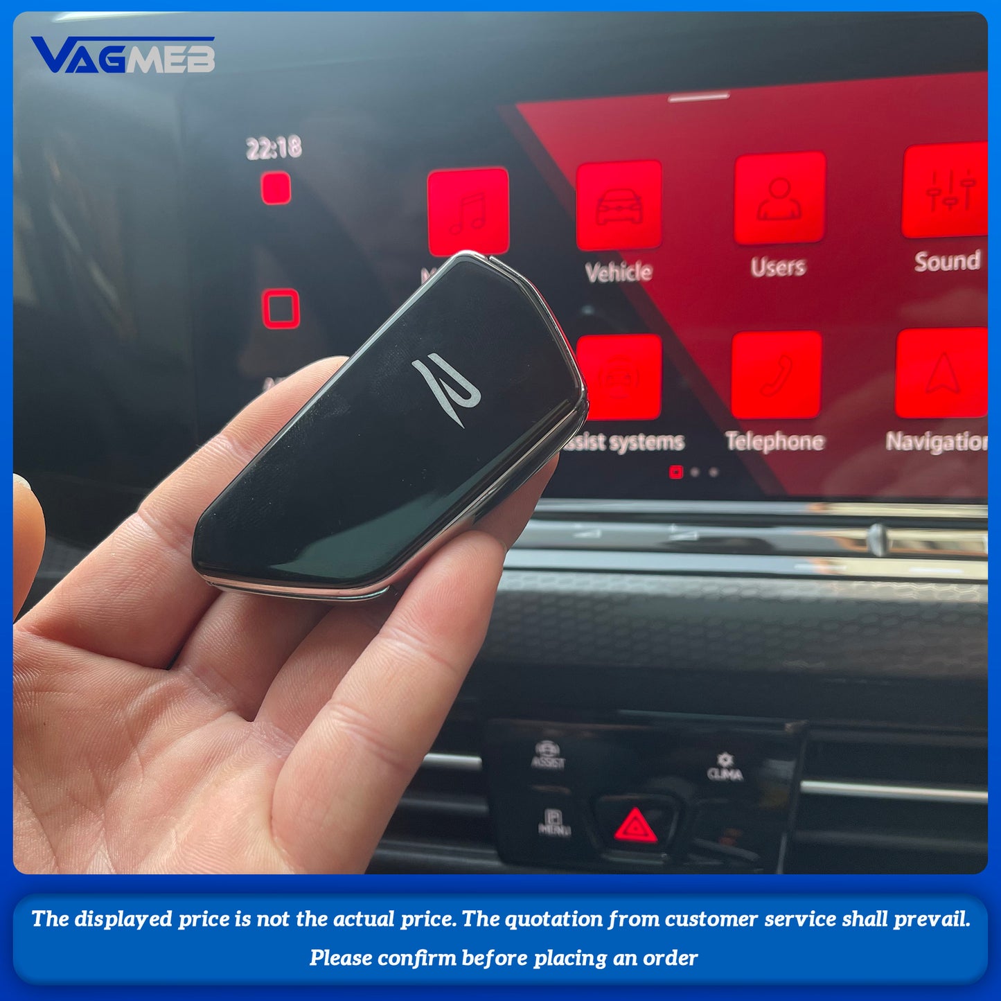 For VW Golf mk8 Golf 8 R Rline ID4 ID6 Octavia Pro New Key Cover Car Key Decoration Cover Plug and Play
