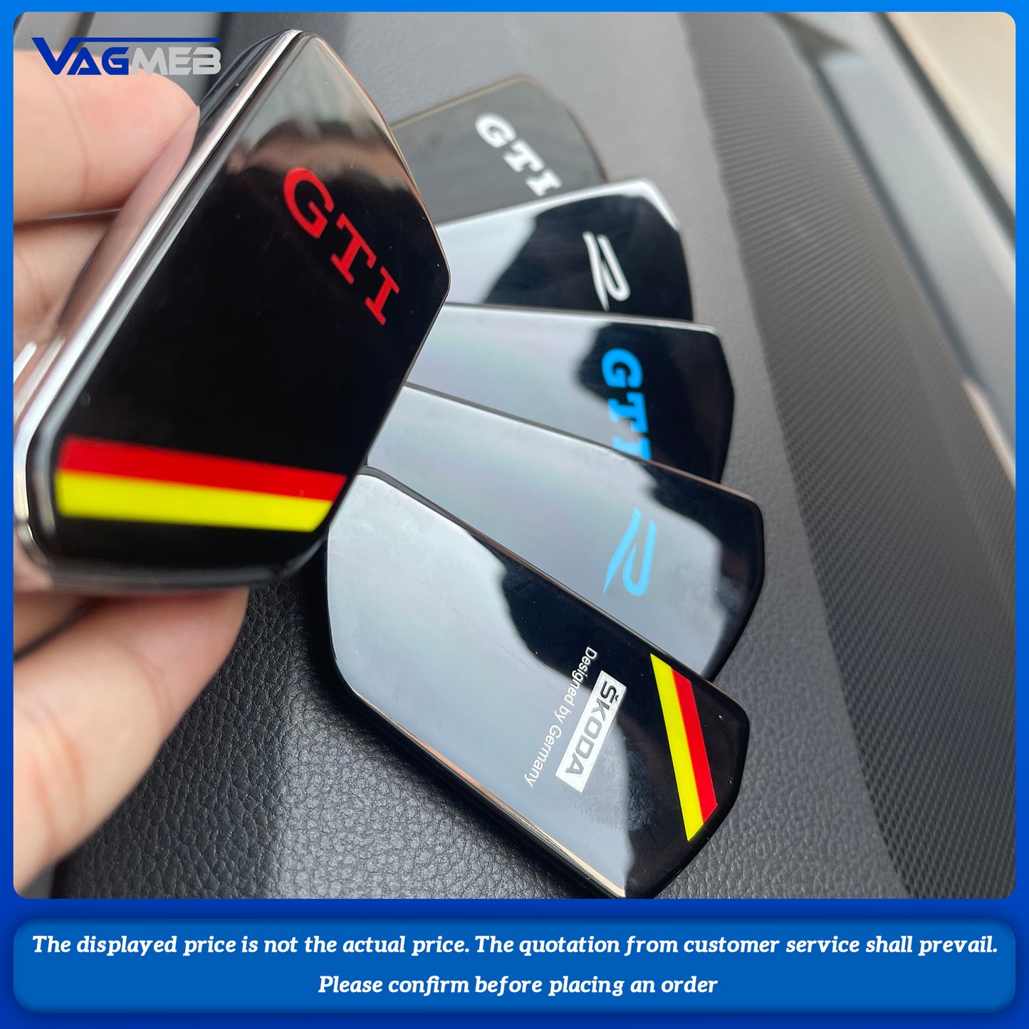 For VW Golf mk8 Golf 8 R Rline ID4 ID6 Octavia Pro New Key Cover Car Key Decoration Cover Plug and Play