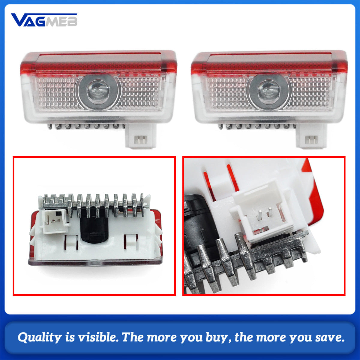 2P Car Door Lamp Projector Welcome Step Up Puddle Light For Mercedes Benz ML W166 GLE C167 B E A C Class W205 W176 W213 GLC X253