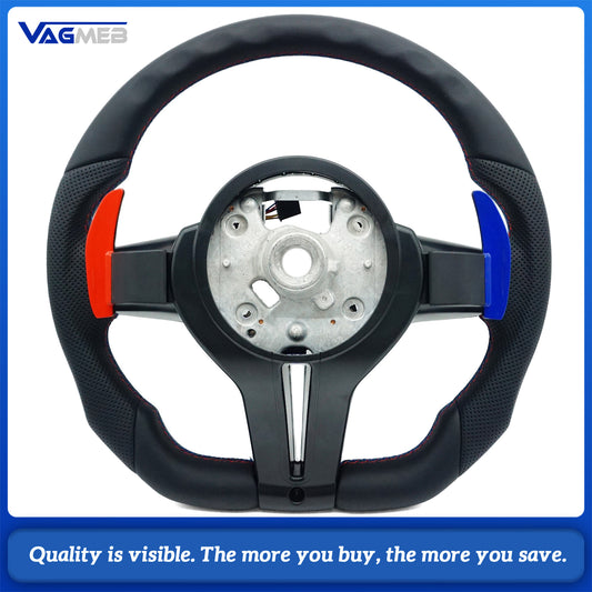 Blue Red M Sport Steering Wheel for BMW F01 F06 F10 F11 F12 F20 F21 F22 F25 F26 F30 F31 F32 F33 F34 F36 M3 F80 M4 F82 M5 F90