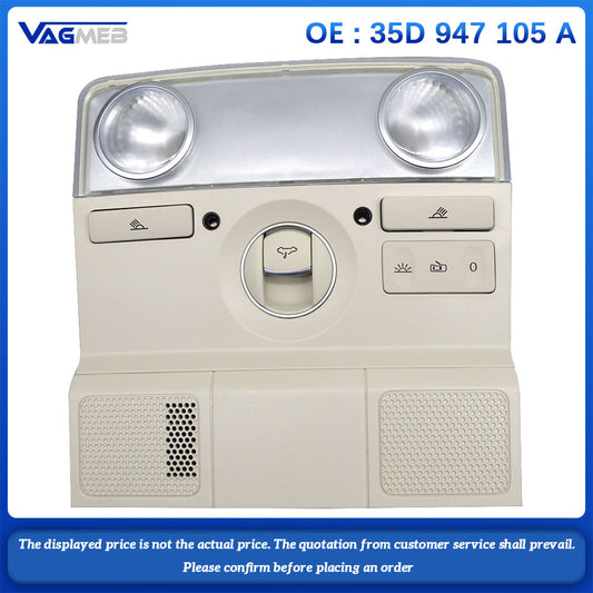 For VW CC Original Car Ceiling Light With White Switch Suitable 35D 947 105 A