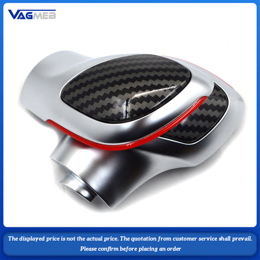 DSG Gear Shift knob Chrome With Leather Gearbox Shift Lever Cover For VW Golf 6 7 R Passat B7 B8 CC R20 For Jetta MK6 GLI TIGUAN