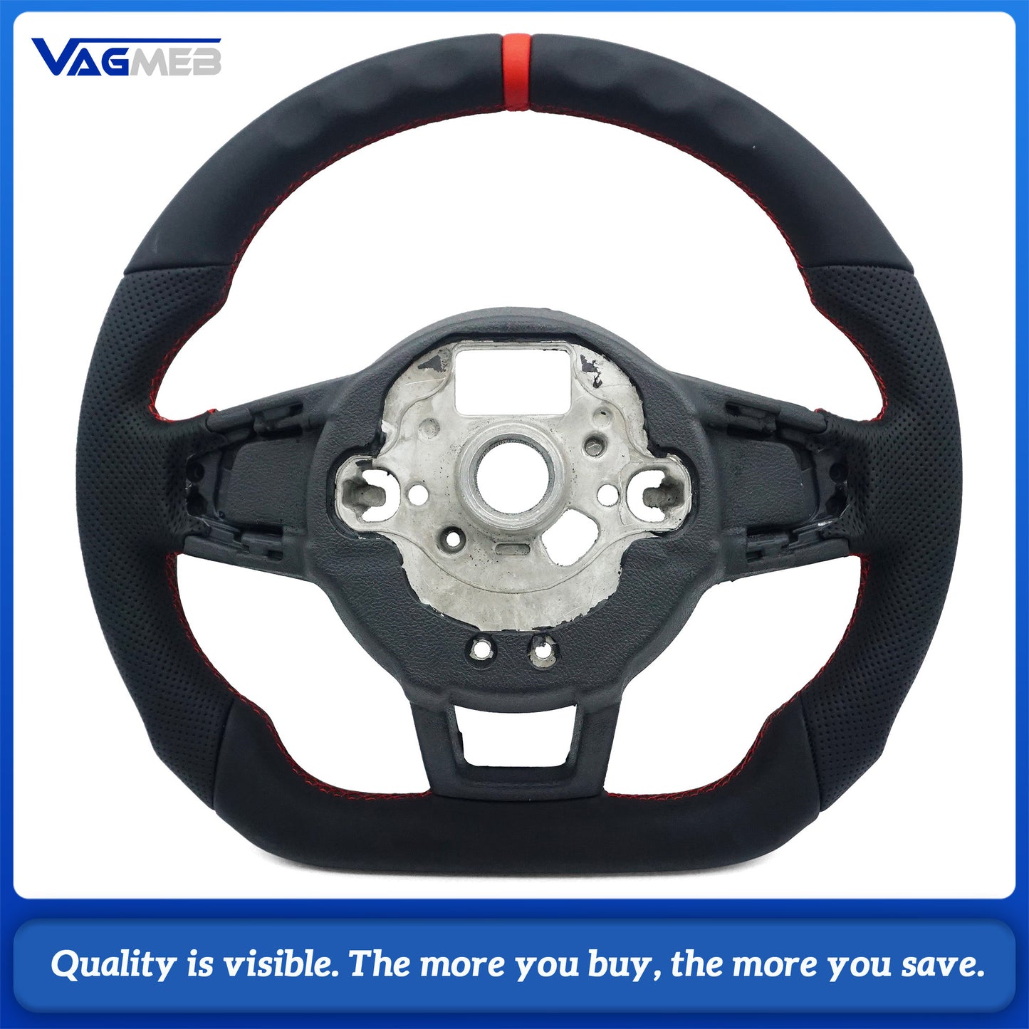 Leather Interior Sport Style Steering Wheel Modification For VW Tiguan Golf 7 7.5 GTI GTE GLI 2013-2019 Car Accessories