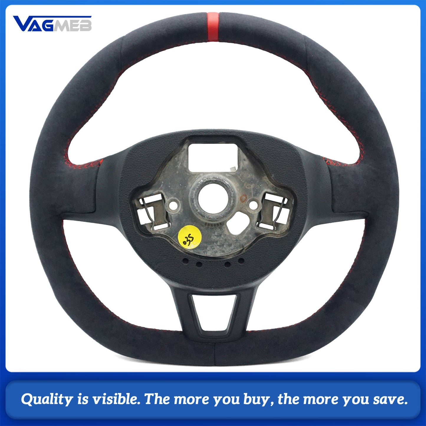 For SKODA Superb multifunctional semi perforated flat bottomed sports steering wheel