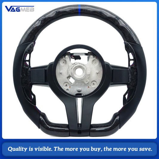 Suitable for BMW X3 X4 X5 M2 M3 M4 M5 M8 F06 F07 F10 F12 F15 F16 F20 F22 F30 F31 Forged carbon fiber leather steering wheel