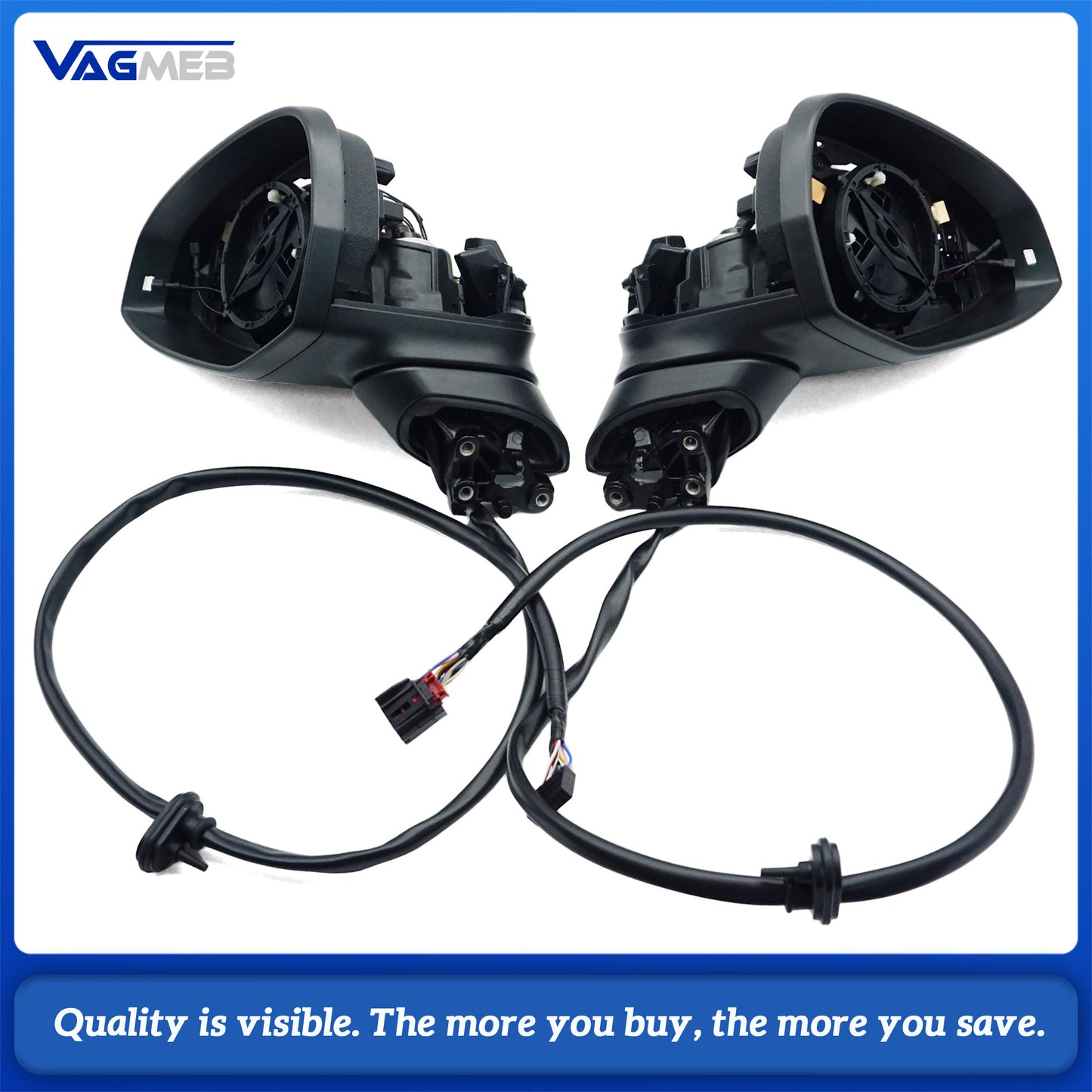 Power Folding Mirror Half Assembly Set Left Right + Switch For 2016-2020 Audi A4 B9 8W A5 F5