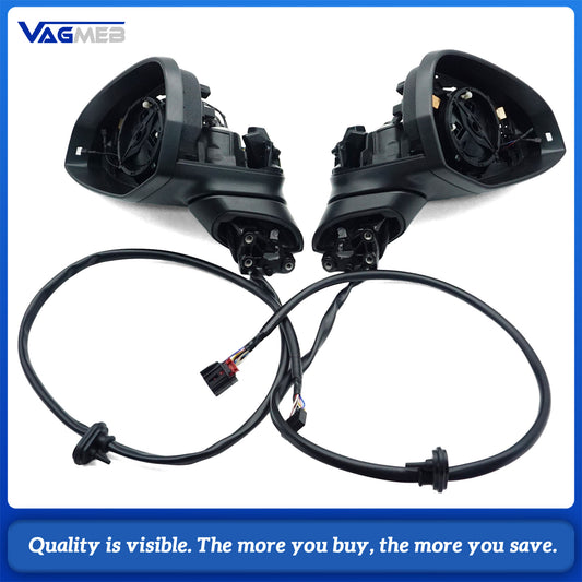 Power Folding Mirror Half Assembly Set Left Right + Switch For 2016-2020 Audi A4 B9 8W A5 F5