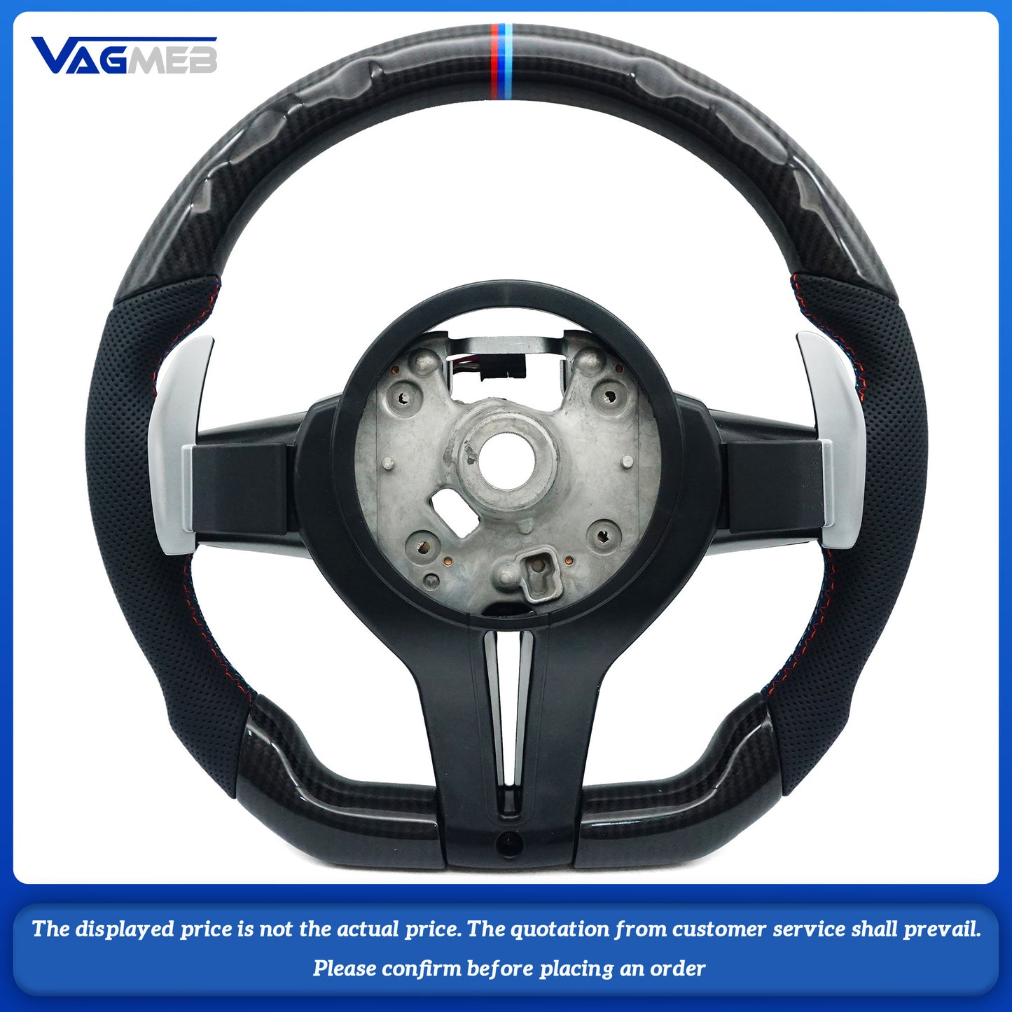 Steering wheel modification suitable for BMW F30 F10 F31 F20 F25 F22 F36 F33 F32 Carbon fiber material customizable color