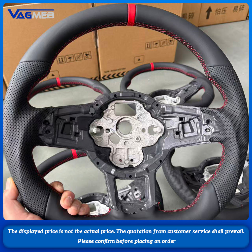 For VW Passat Tiguan Golf 7 7.5 Mk7  polo RGTI 7th generation sports Steering Wheel DSG Perforated Leather