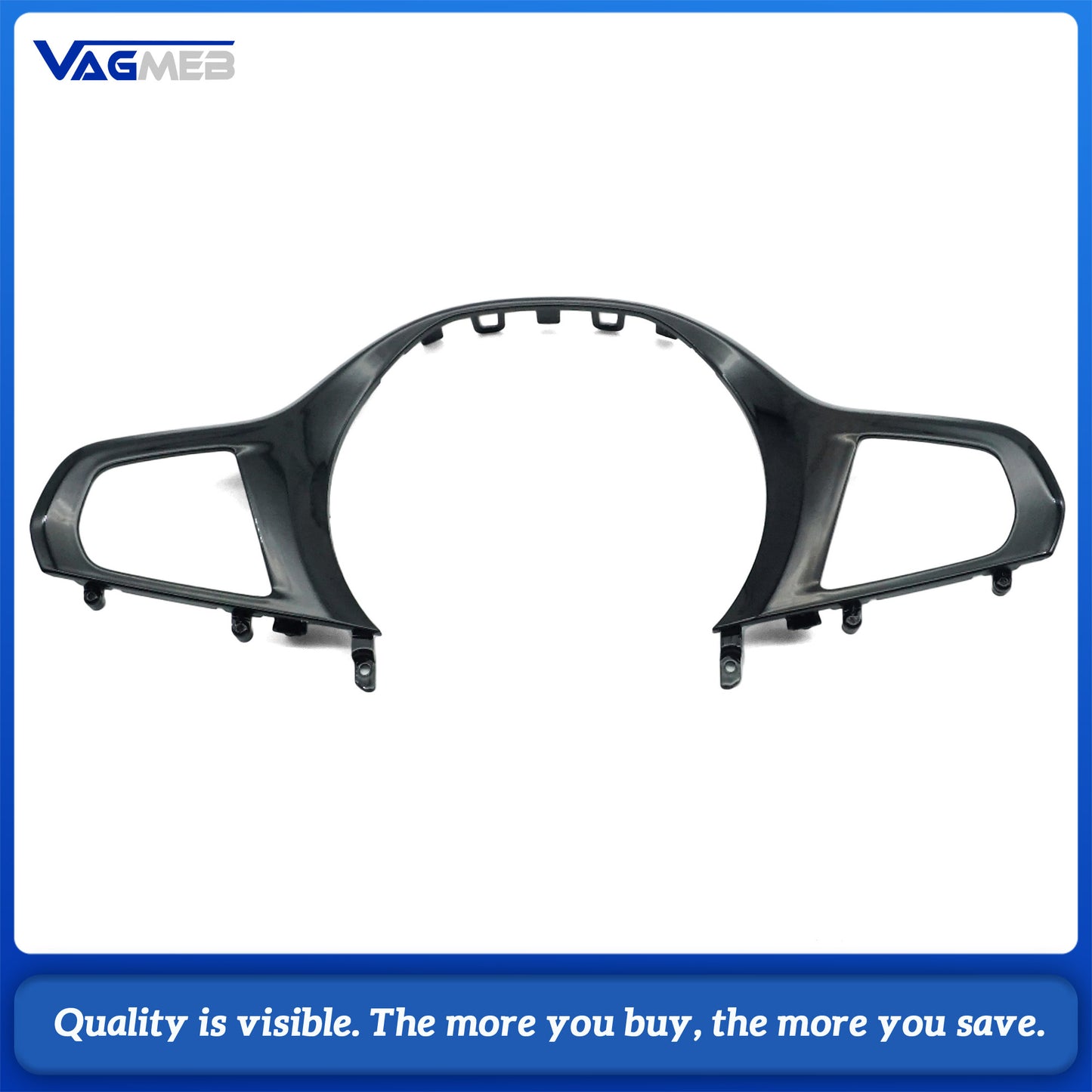 Piano Black Steering Wheel Button Trim Cover With Heating Hole For BMW G