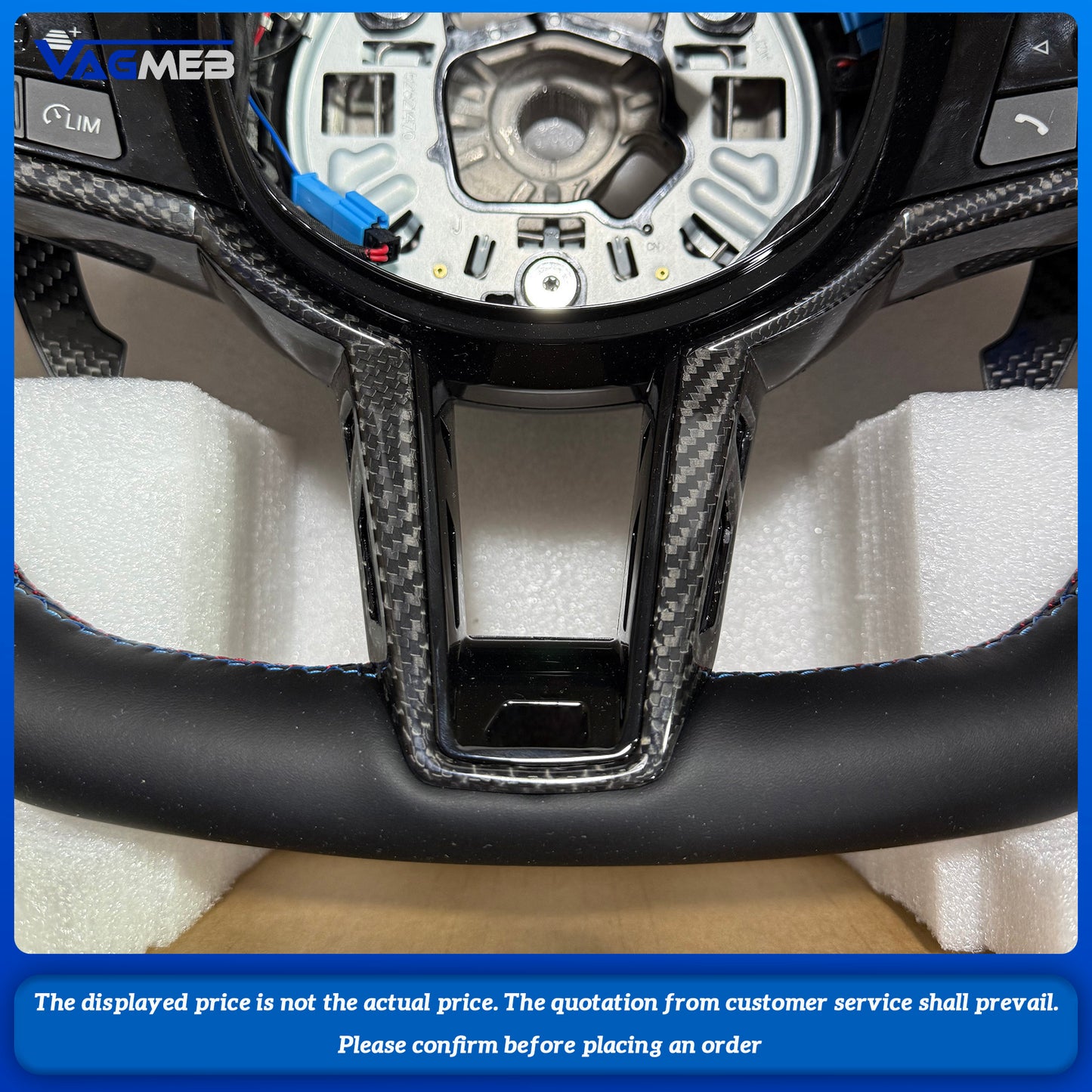 Sports Steering Wheel CS Nappa Leather For BMW 3 4 5 Series G20 G23 G26 G30 G32 G80 G82 G87 F90 G05 G06 G29 G42 Car Accessories