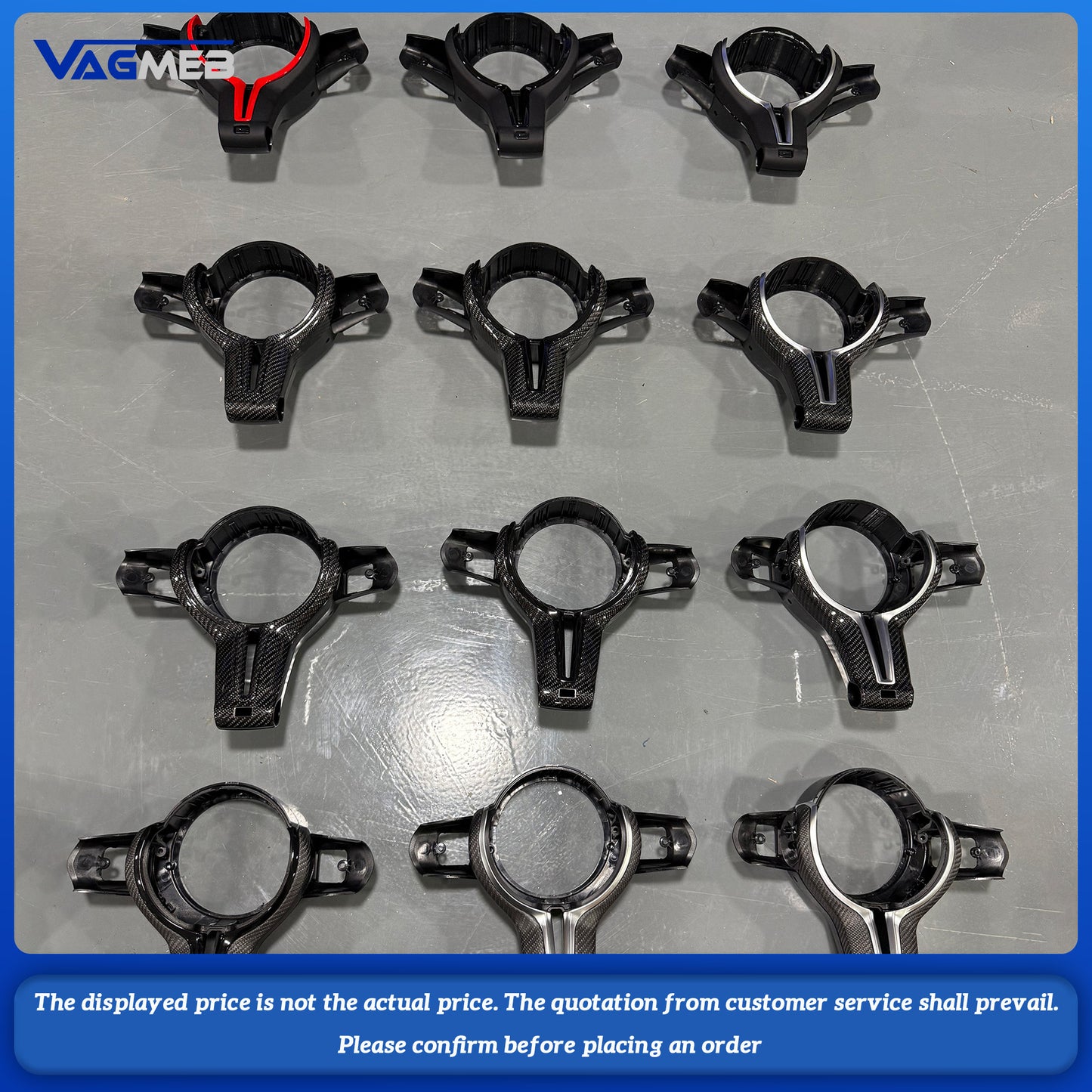 For BMW M Series F80 F82 F10 F06 F12 F13 F15 F16 M-sport F20 F22 F30 F31 F32 F33 F36 For BMW Steering Wheel Trim Carbon Fiber