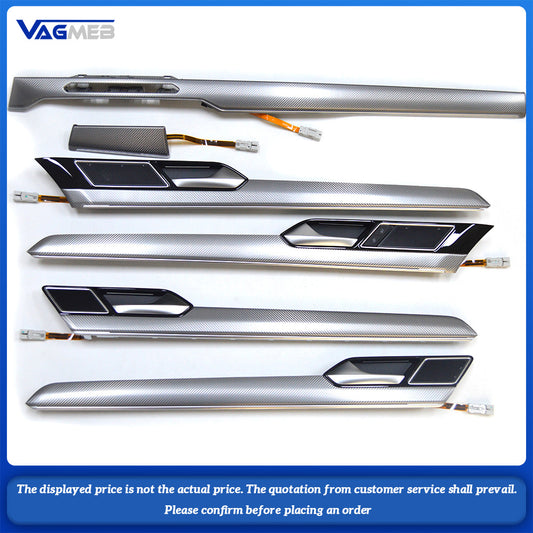 For VW CC Arteon Passat B8 Variant Ambient Light 6Pcs Grid Silver Color LED Interior Atmosphere Lamp