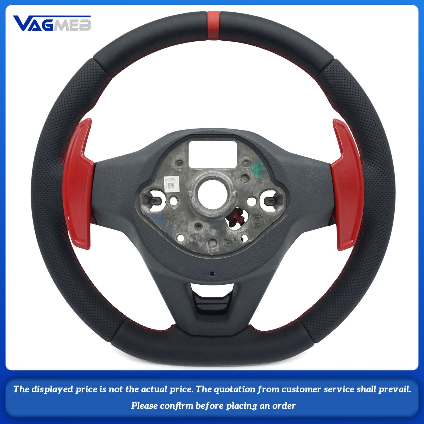 Wholesale Price Perforated Smooth Leather Black Stitching Wheel For VW Multivan T6 Car Steering Wheel