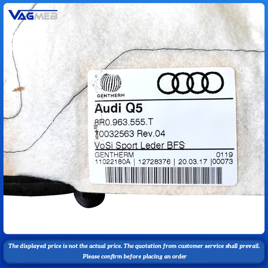 For Audi Q3 Heating Pad 8R0 863 577K 555T