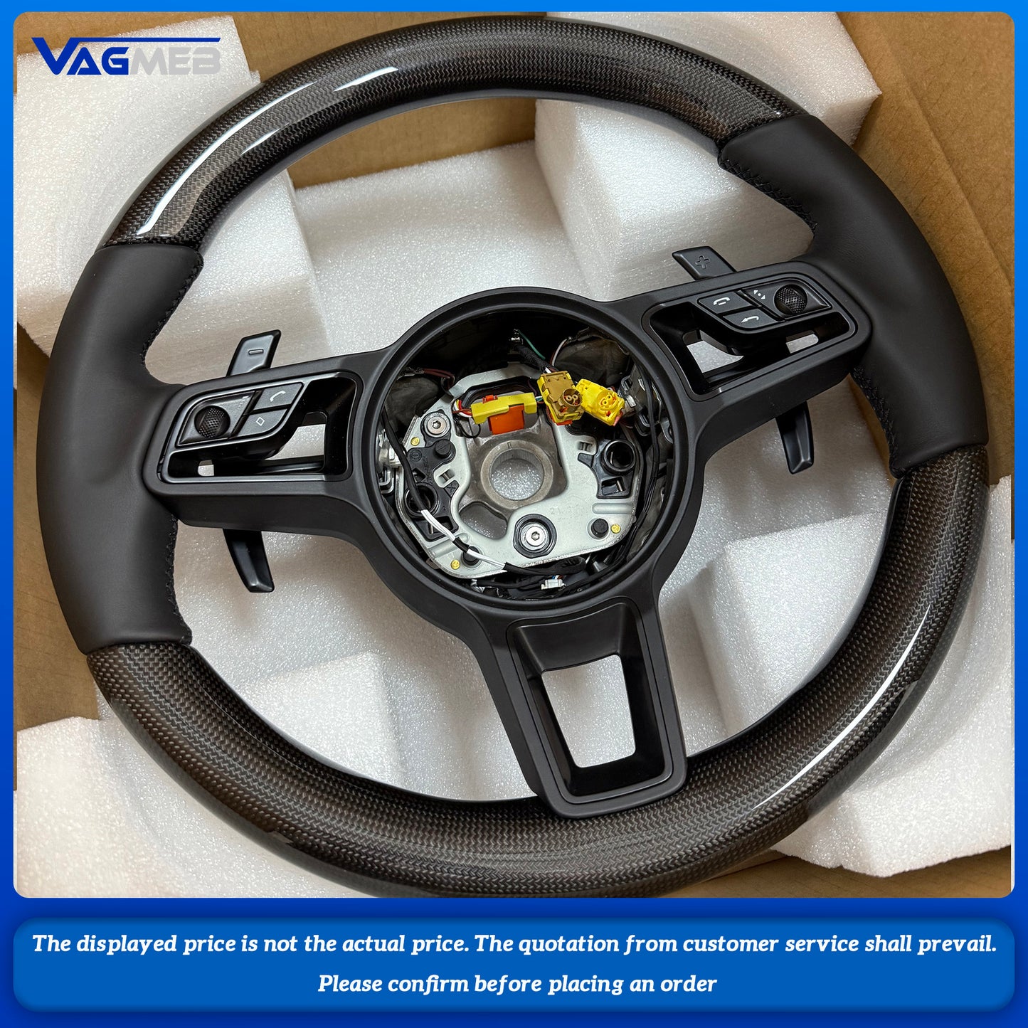 For Porsche Macan Cayenne 911 991 918 718 970 958 Custom LED Alcantara Forged Carbon Fiber Steering Wheel