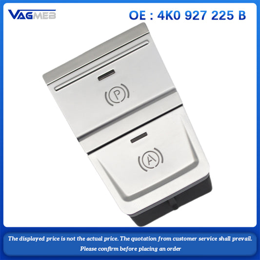 For Audi Q6 A6 C8 A7 Electric Handbrake Switch Electronic Handbrake Brake Parking Switch Button Silver Black  4K0 927 225B
