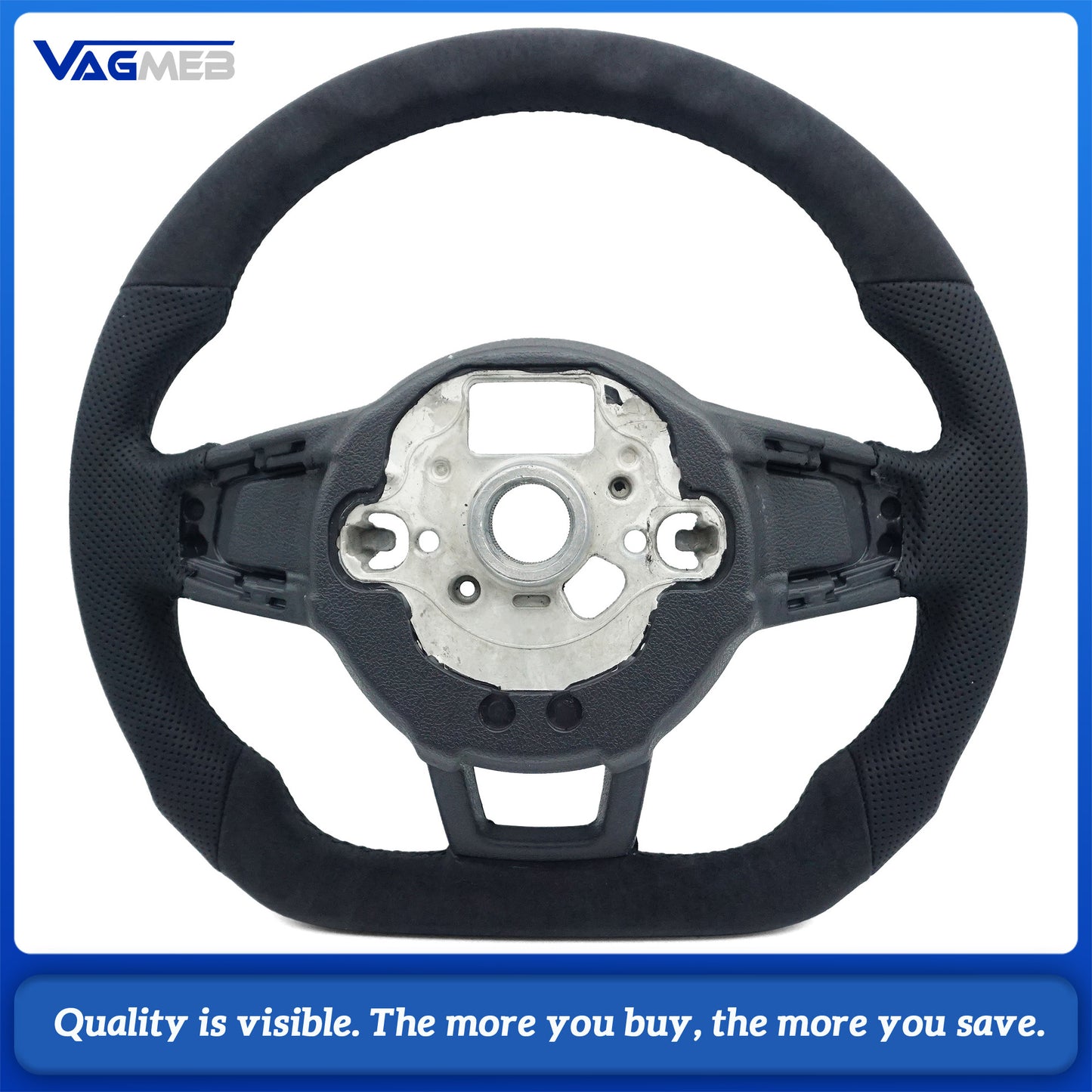 Alcantara leather steering wheel suitable for VW Golf MK7 7.5 GTI GTD GTE R Polo GTI Tiguan MK2 Passat B8 Sport steering wheel