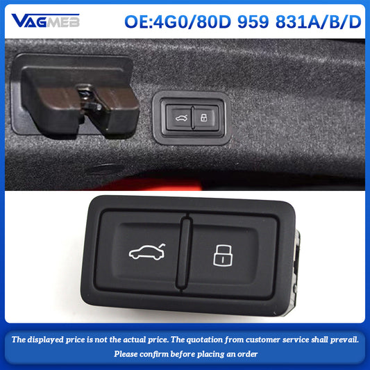For Audi Q3 A6 S6 A7 Sportback A8 S8 Trunk Electric Tailgate Switch 4G0 959 831 B     80D 959 831A    831D