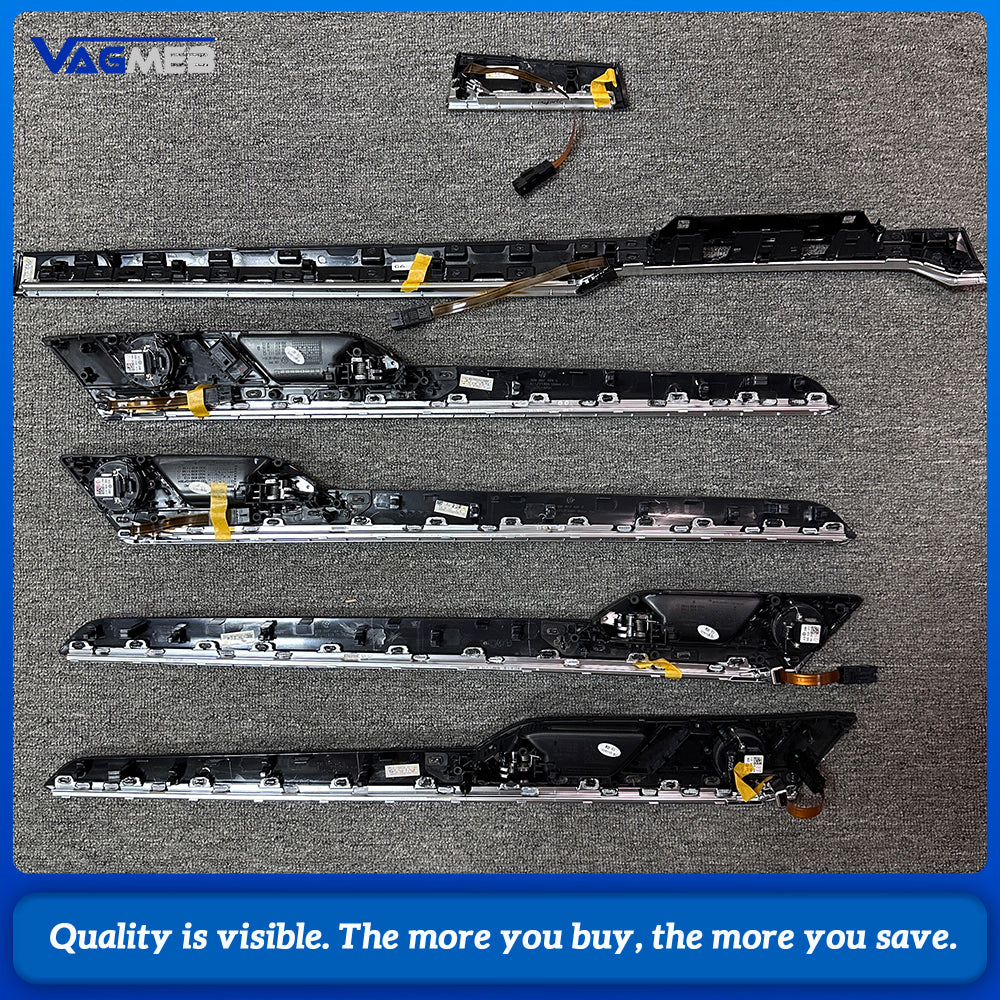 Metallic silver instrument panel four-door multi-color ambient light interior panel suitable For VW Passat B8 2022 3GD 867 409/410/419/420