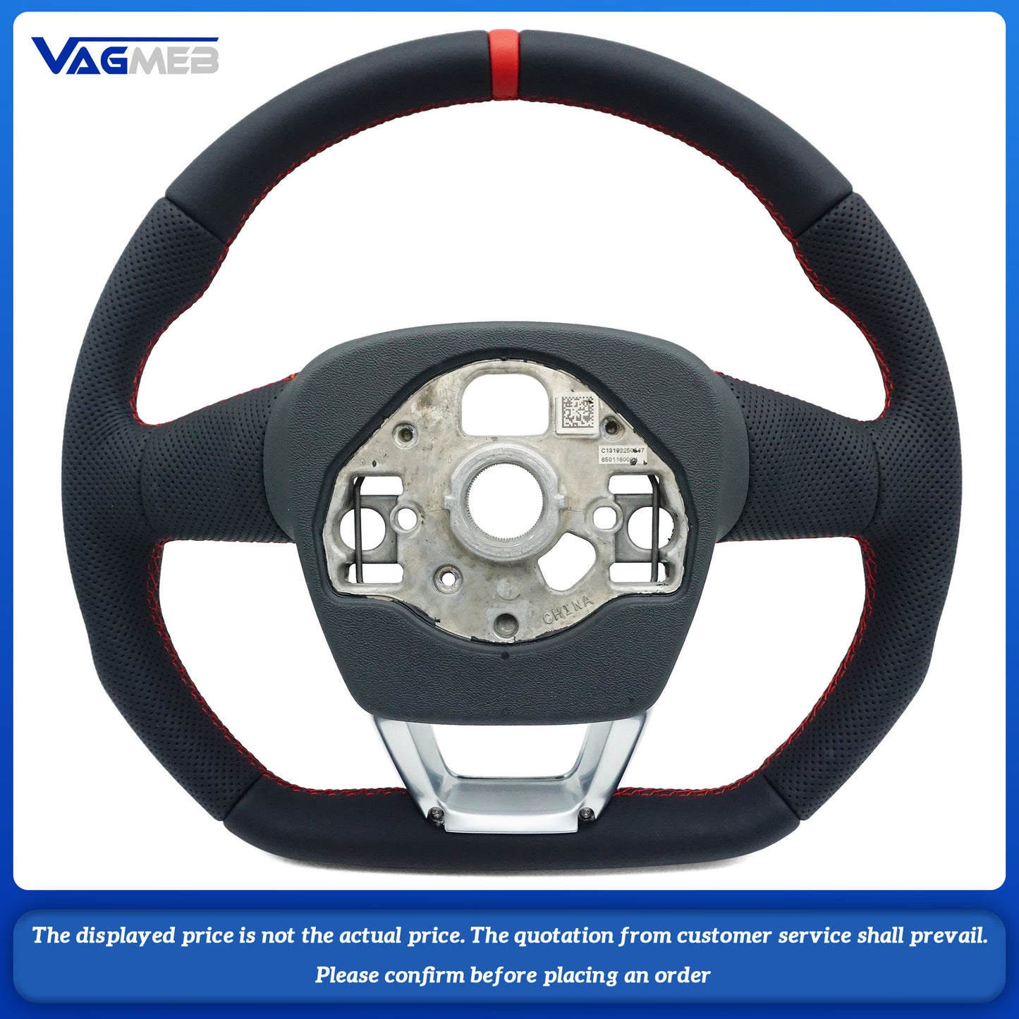 For Audi S RS S LINE Logo Q3 Q5 Q7 RSQ3 RSQ5 RSQ7 SQ5 SQ3 SQ7 custom all alcantara Steering wheel bottom Multi-color lines