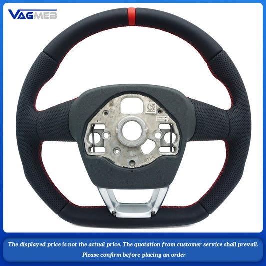 For Audi S RS S LINE Logo Q3 Q5 Q7 RSQ3 RSQ5 RSQ7 SQ5 SQ3 SQ7 custom all alcantara Steering wheel bottom Multi-color lines