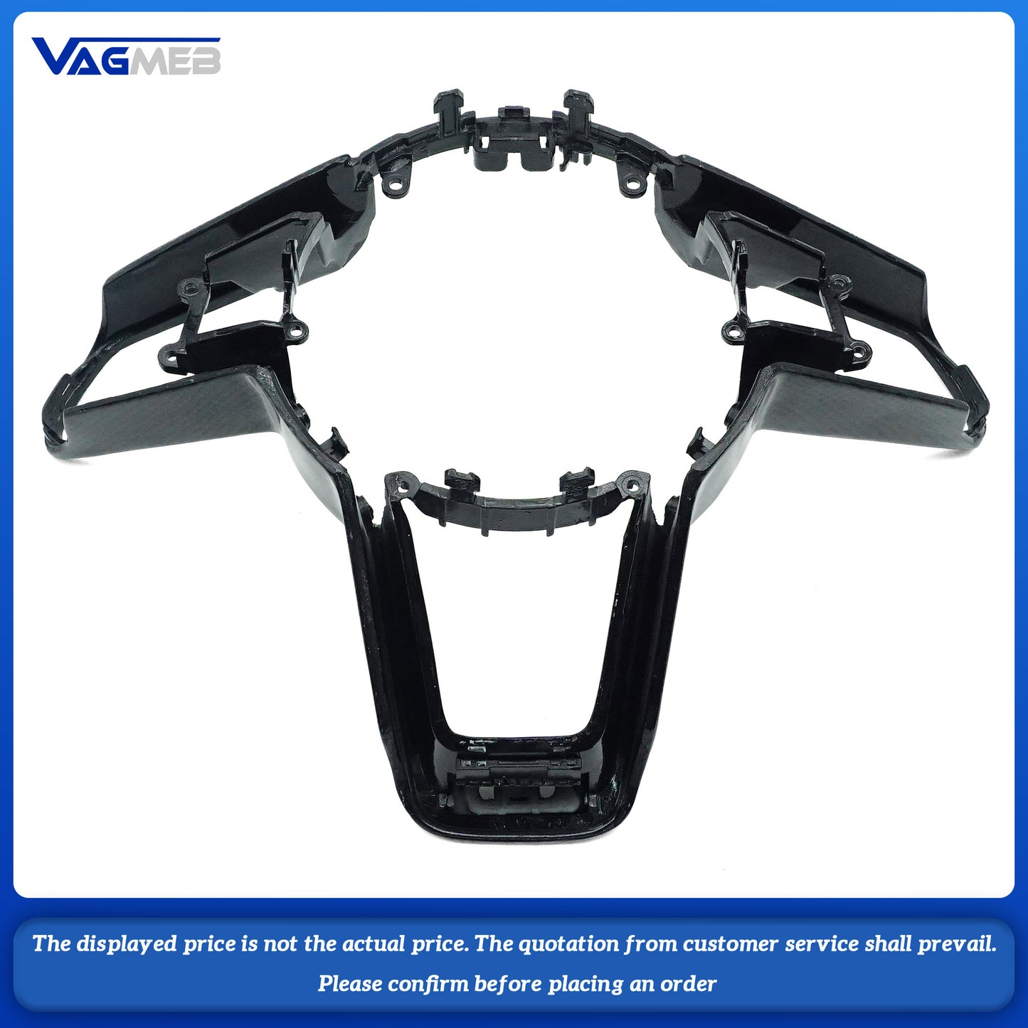 For Audi R8 TT Series Decorative Frame Steering Wheel Interior Car Accessories Upgrade carbon fiber