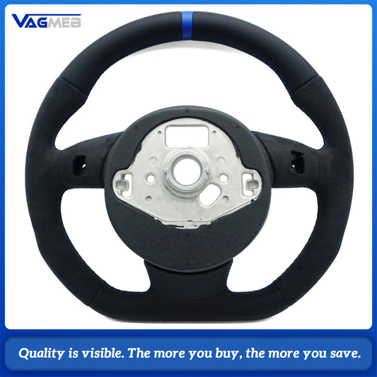 Suitable For Audi  A4 B8 customized full Alcantara fabric steering wheel support customization