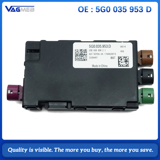 USB Hub Conversion Adapter Cable Splitter Module 5G0 035 953 D Suitable for Volkswagen Passat B8  Golf models