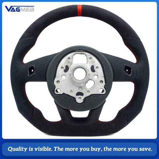 Sports style car steering wheel suitable for A4 S4 B9 A3 S3 8V RS4 RS5 A5 S5 leather steering wheel car accessories