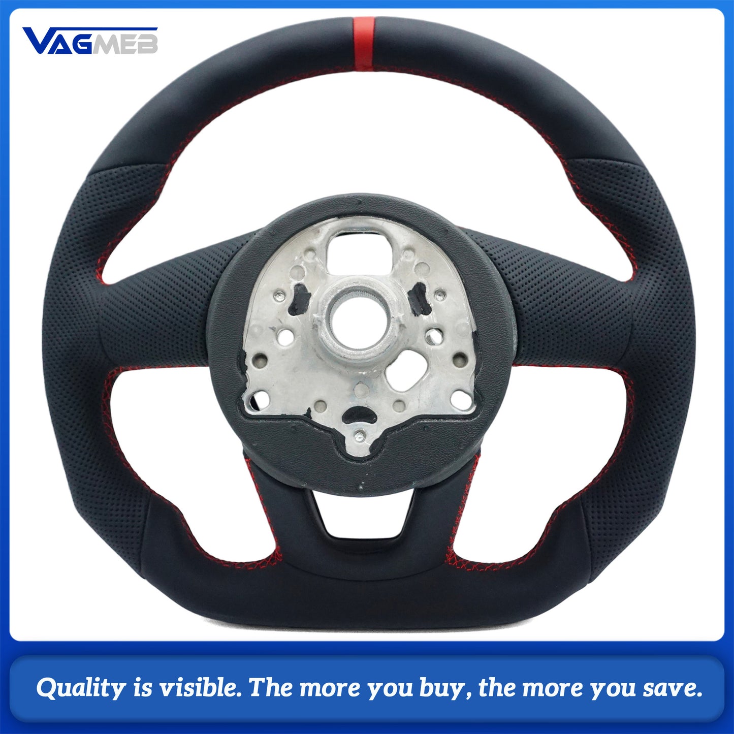 Sports style car steering wheel suitable for A4  B9 leather steering wheel car accessories
