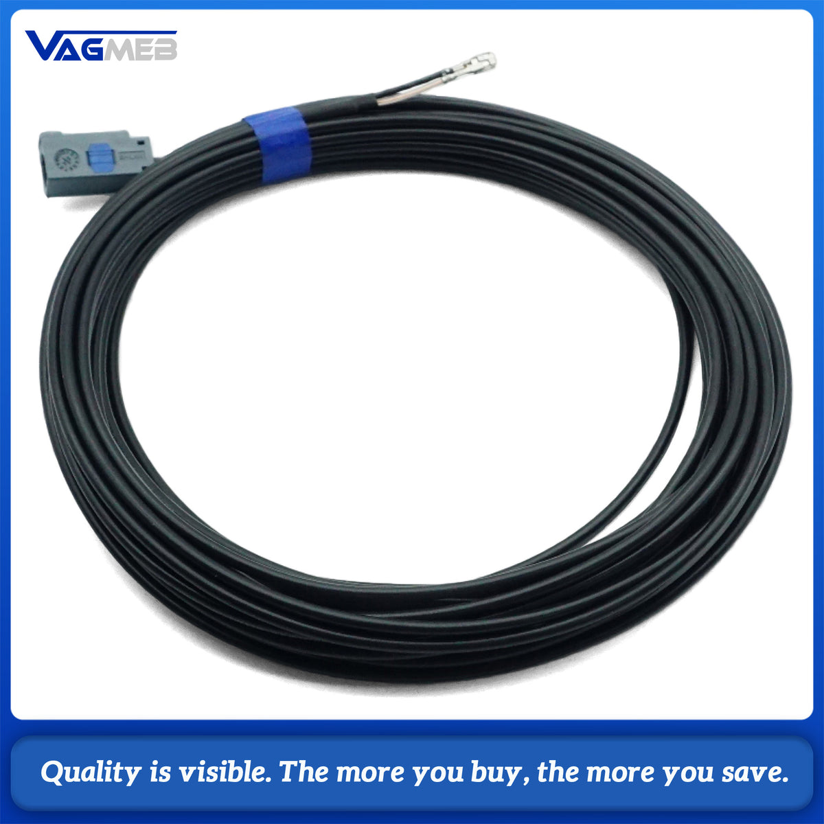 For the rearview camera cable of the MQB low version, the cable for the trunk base interface. Trackless design. Cable length: 9 meters.