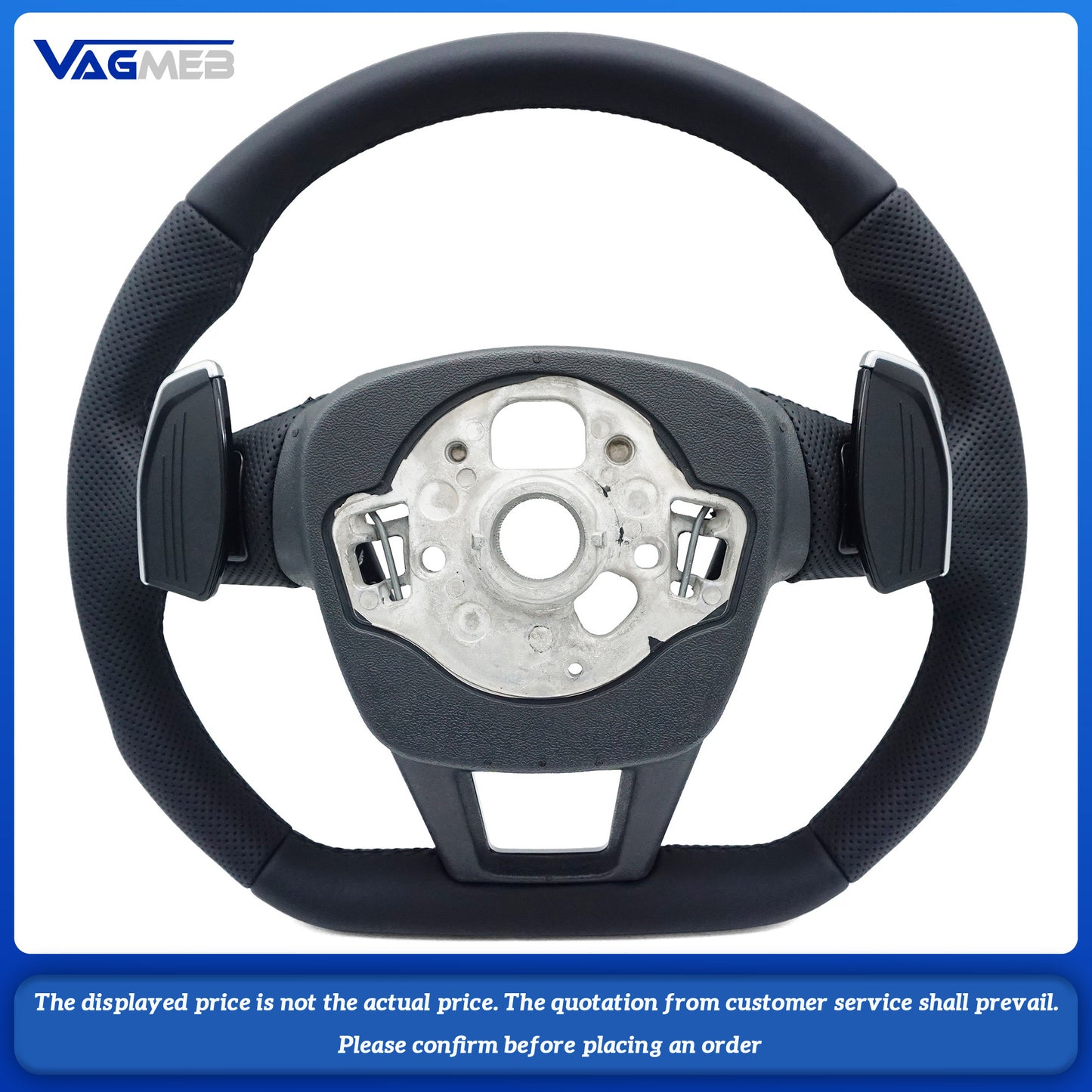 For Audi A6 C8 Full Alcantara Leather Multifunction Steering Wheel With Key Button Assembly
