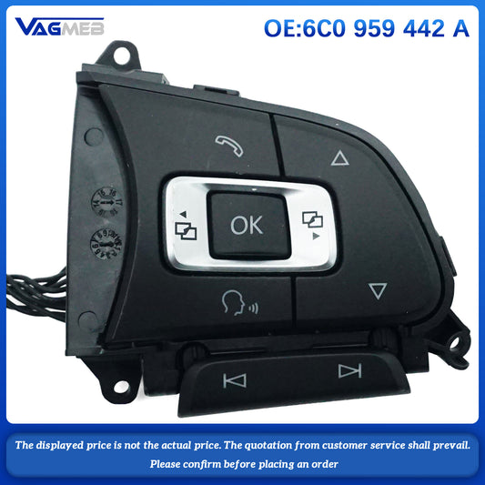 Steering Wheel Control Button Pair For Polo 2015 Sharan 2016 Je-tta MKVI 15-16 6C0 959 442 A