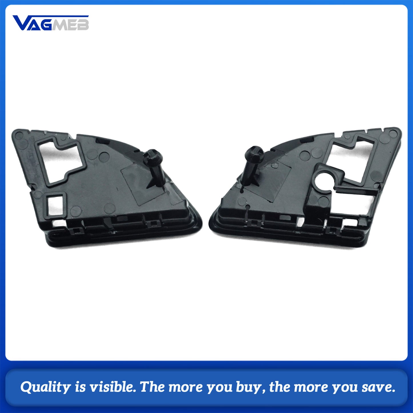 For Audi A4 B8 8K Piano Black Button Base Pair