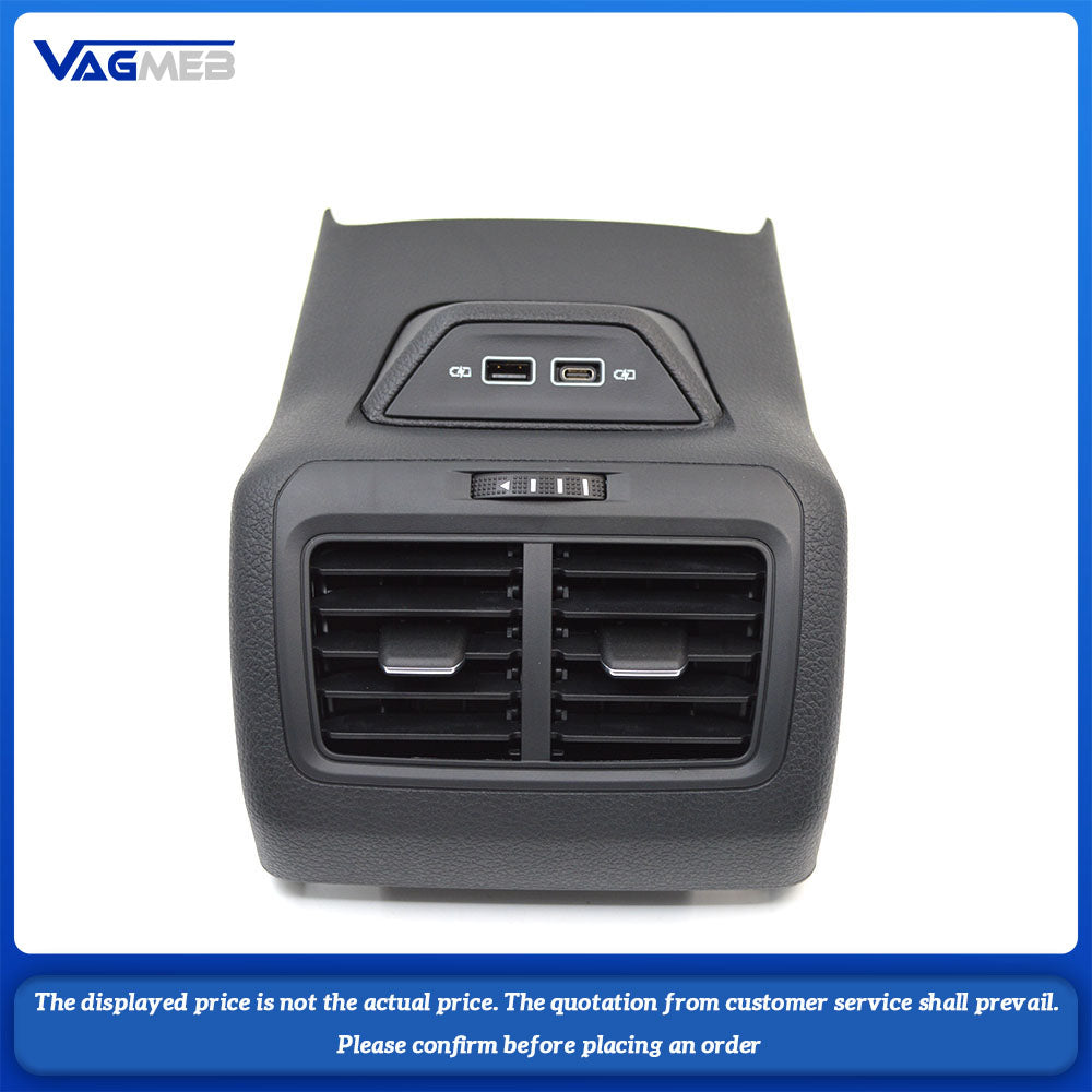 Rear Air Outlet Vent Trim Frame AC Air Vent Outlet Center Armrest With USB For VW Golf 7 MK7 2013-2017 2019 82V