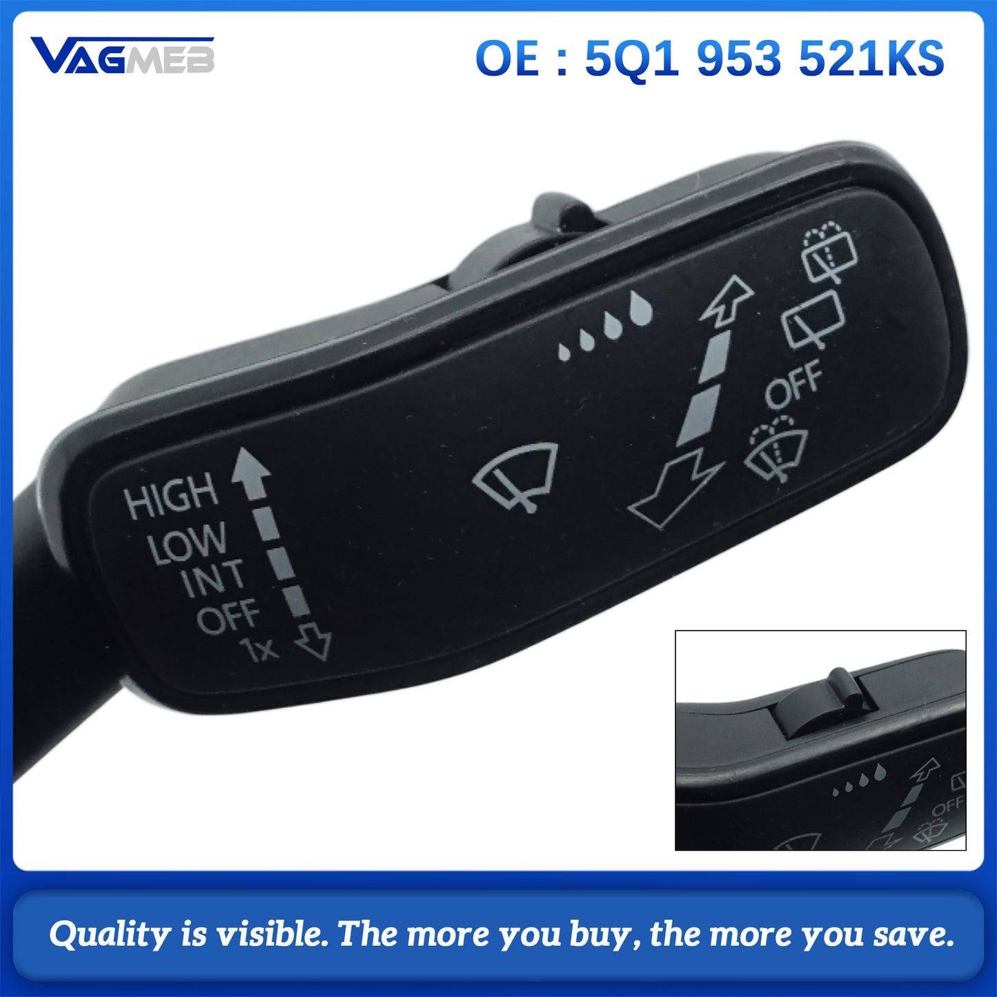 5Q1953521KS Steering Column Switch Clockspring For VW Golf 8 Passat B8.5