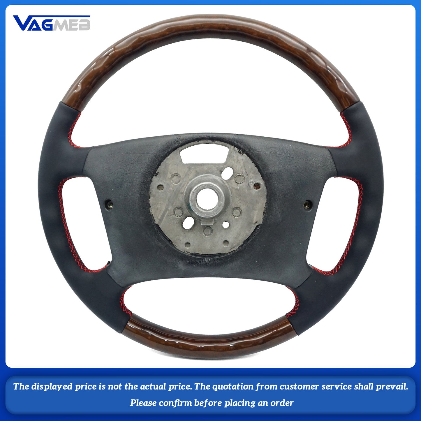 For BMW E39 E38 Exclusive Edition Steering Wheel Muschelahorn Leather Wood